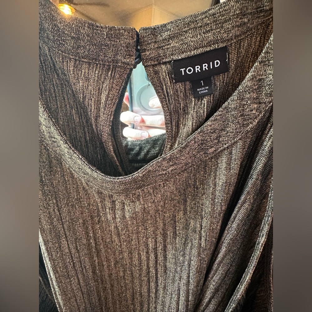 Torrid Women's Glitter Brown Top